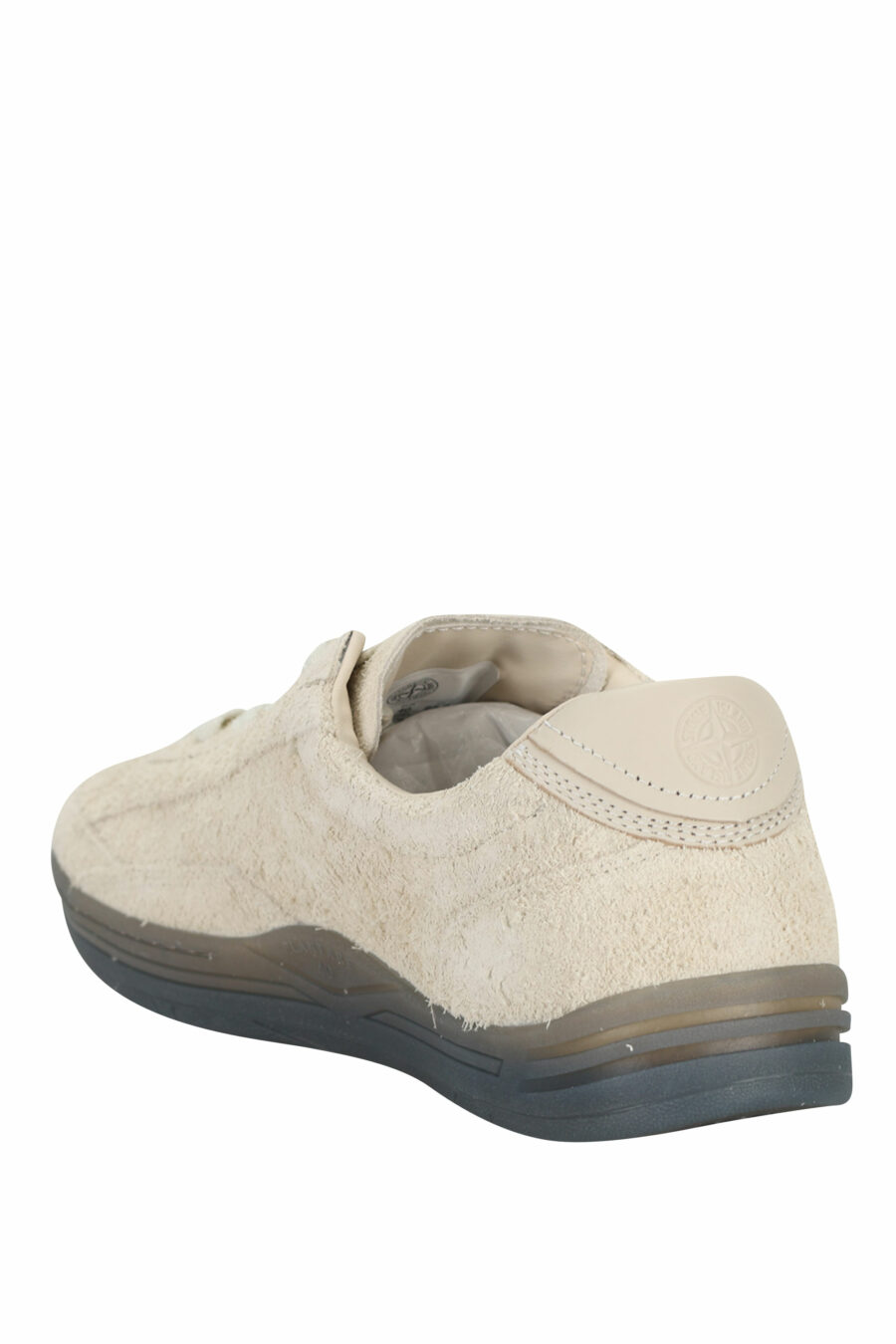 Beige trainers with minilogo and grey sole - 8052572915505 3