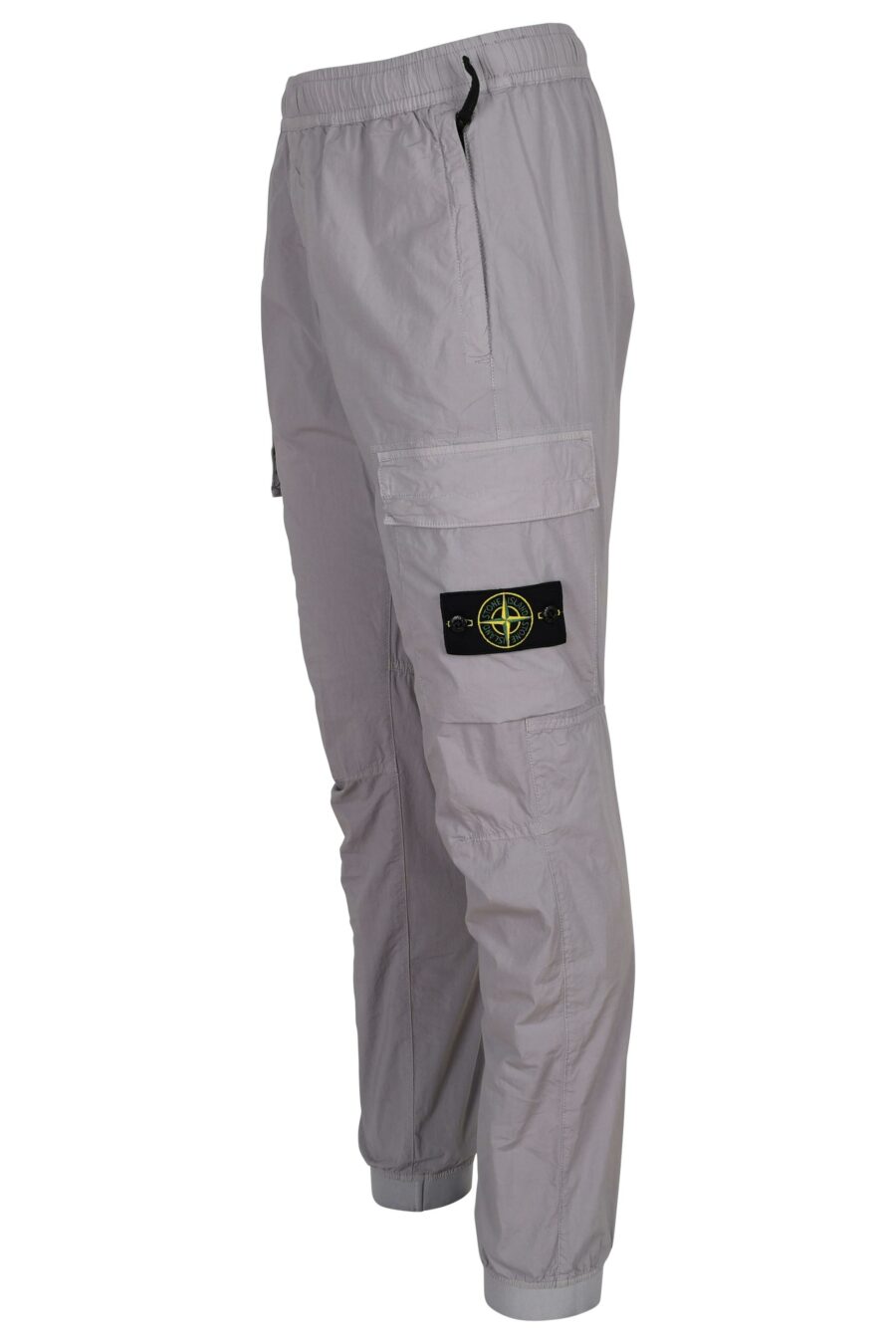 Lilac grey tapered trousers with logo compass patch - 8052572926846 2