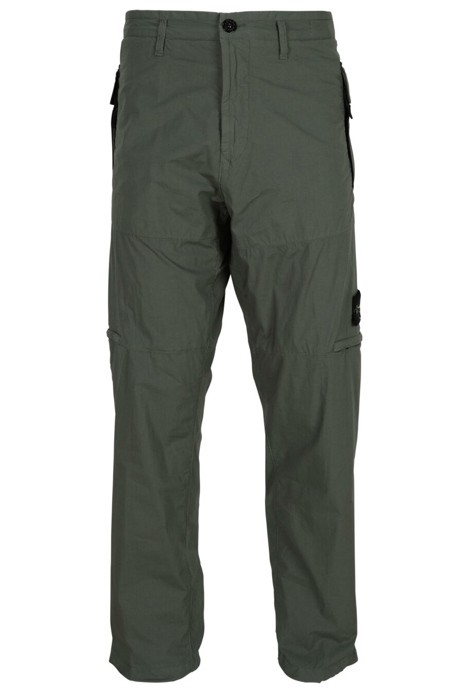 Militärgrüne "normale" Hose mit Logo-Kompass-Aufnäher - 8052572955013