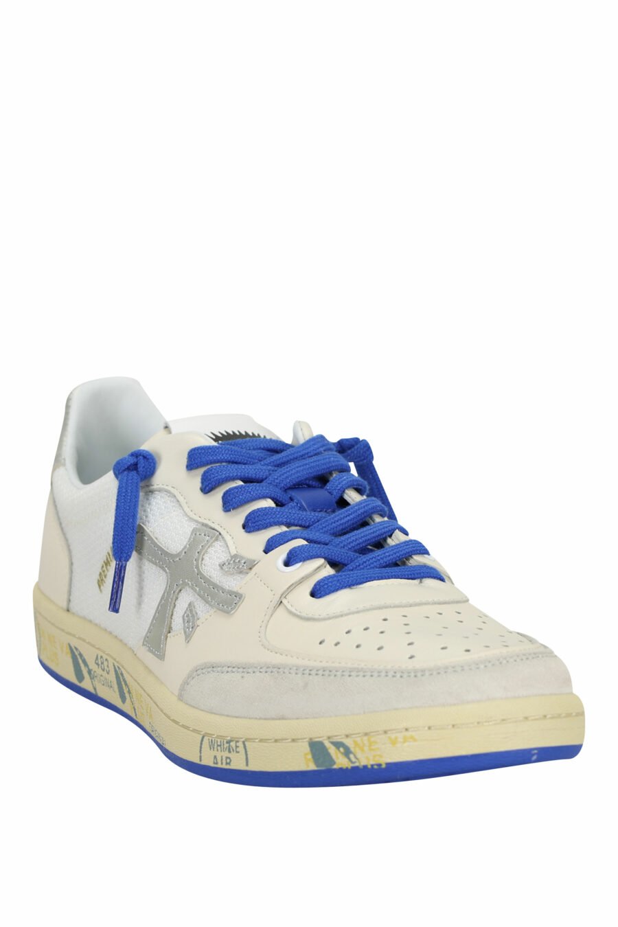 Zapatillas blancas con azul BSKTCLAY 6810 - 8053680315294 1