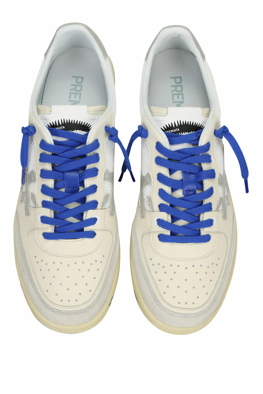 Zapatillas blancas con azul BSKTCLAY 6810 - 8053680315294 4