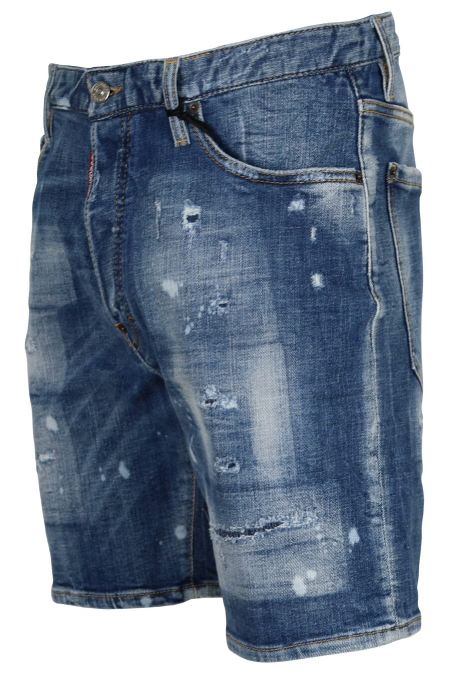 Pantalón vaquero corto azul claro "marine short" con rotos y desgastado - 8054148340193 1