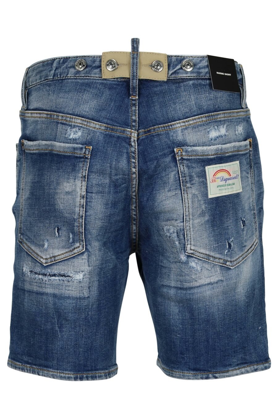 Light blue denim shorts "marine short" with rips and frayed - 8054148340193 2