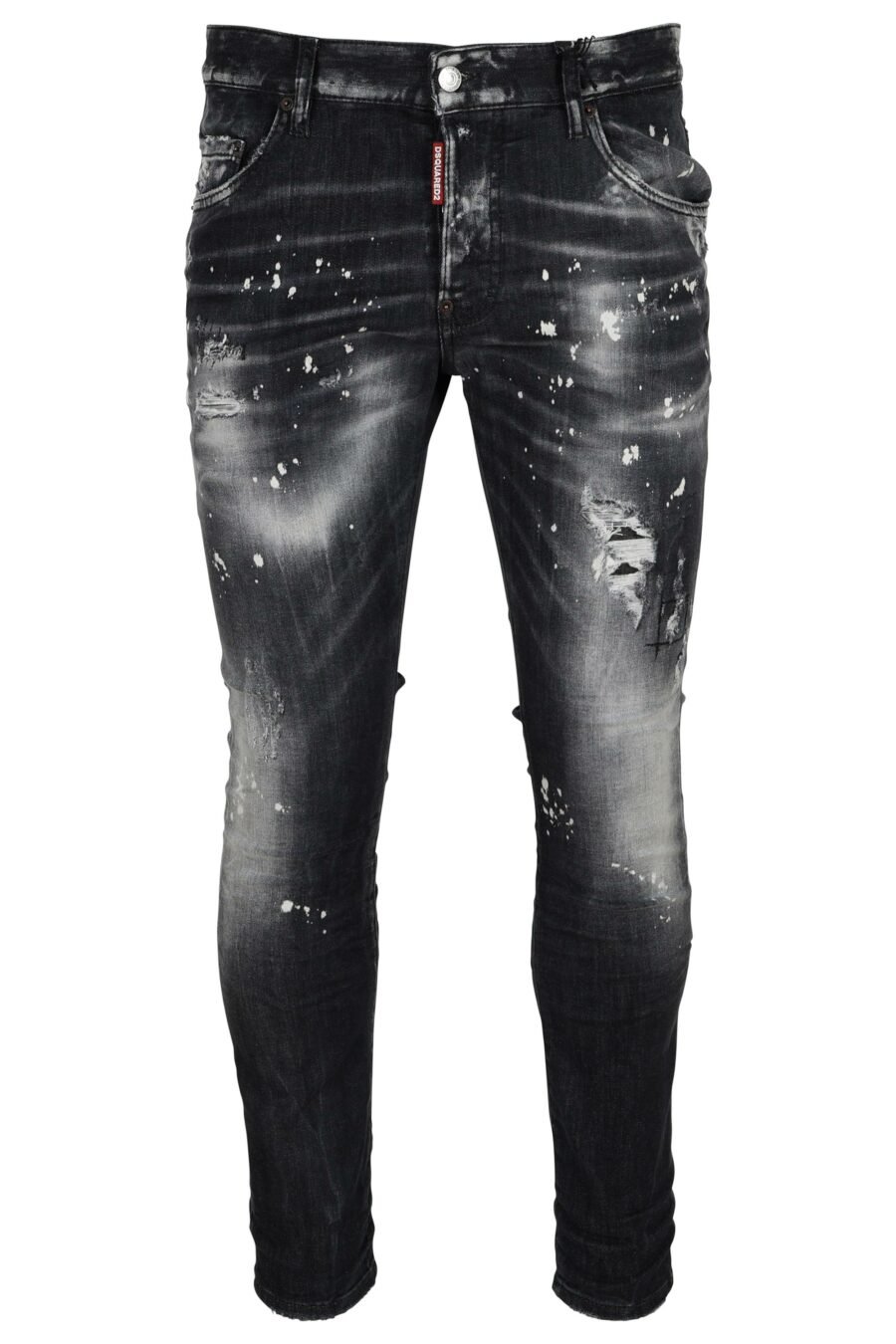 Schwarze Jeans "super twinky jean" mit Rissen und halb zerschlissen - 8054148473945