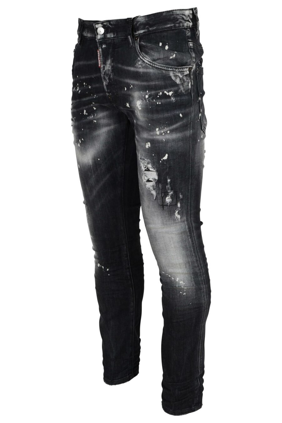 Calças de ganga pretas "super twinky jean" com rasgões e semi-desgastadas - 8054148473945 1