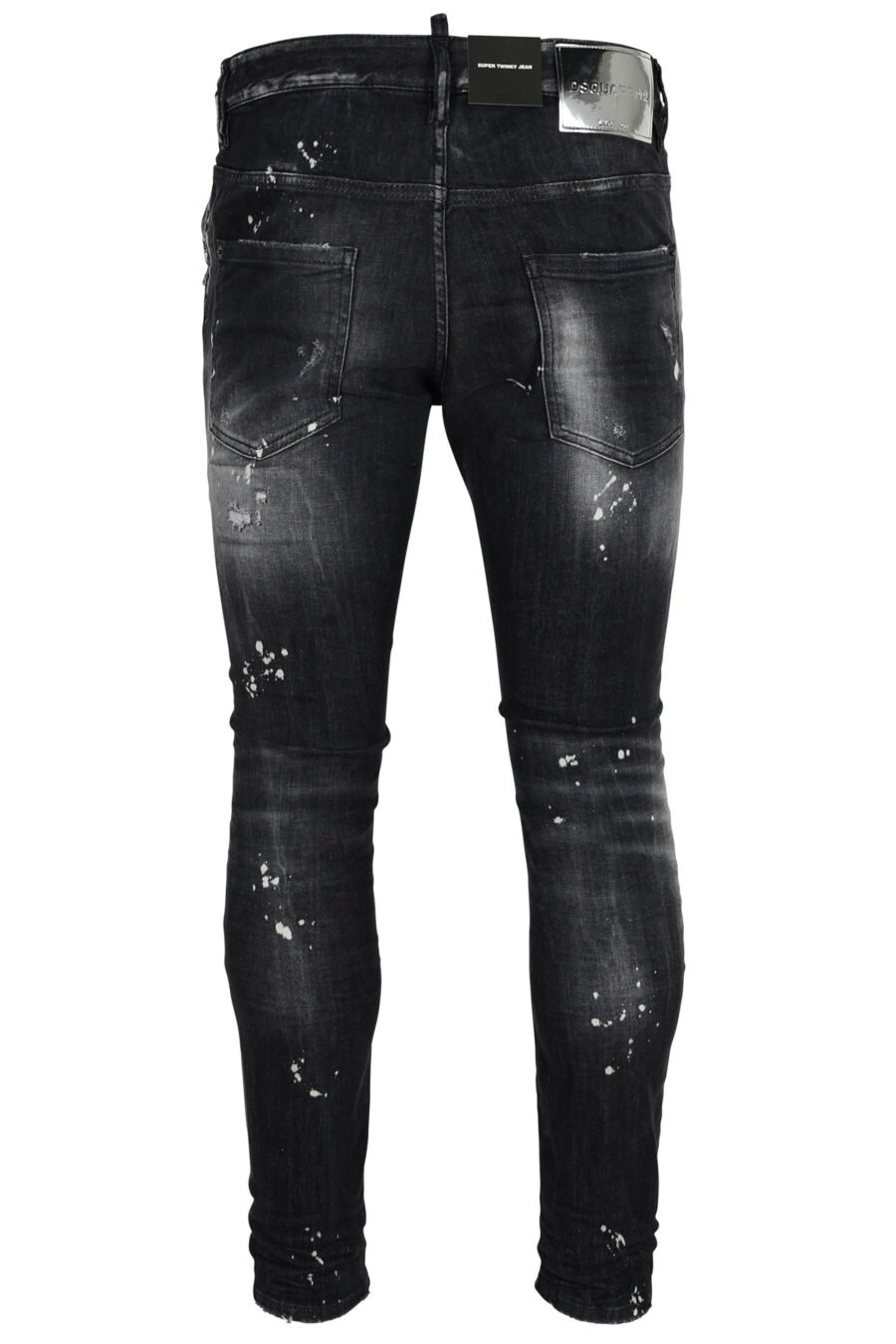 Black jeans "super twinky jean" with rips and semi-worn - 8054148473945 2