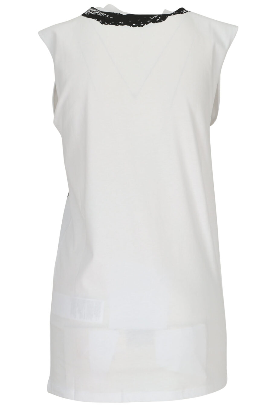 Camiseta blanca sin mangas con estampado red negro - 8054943662148 1