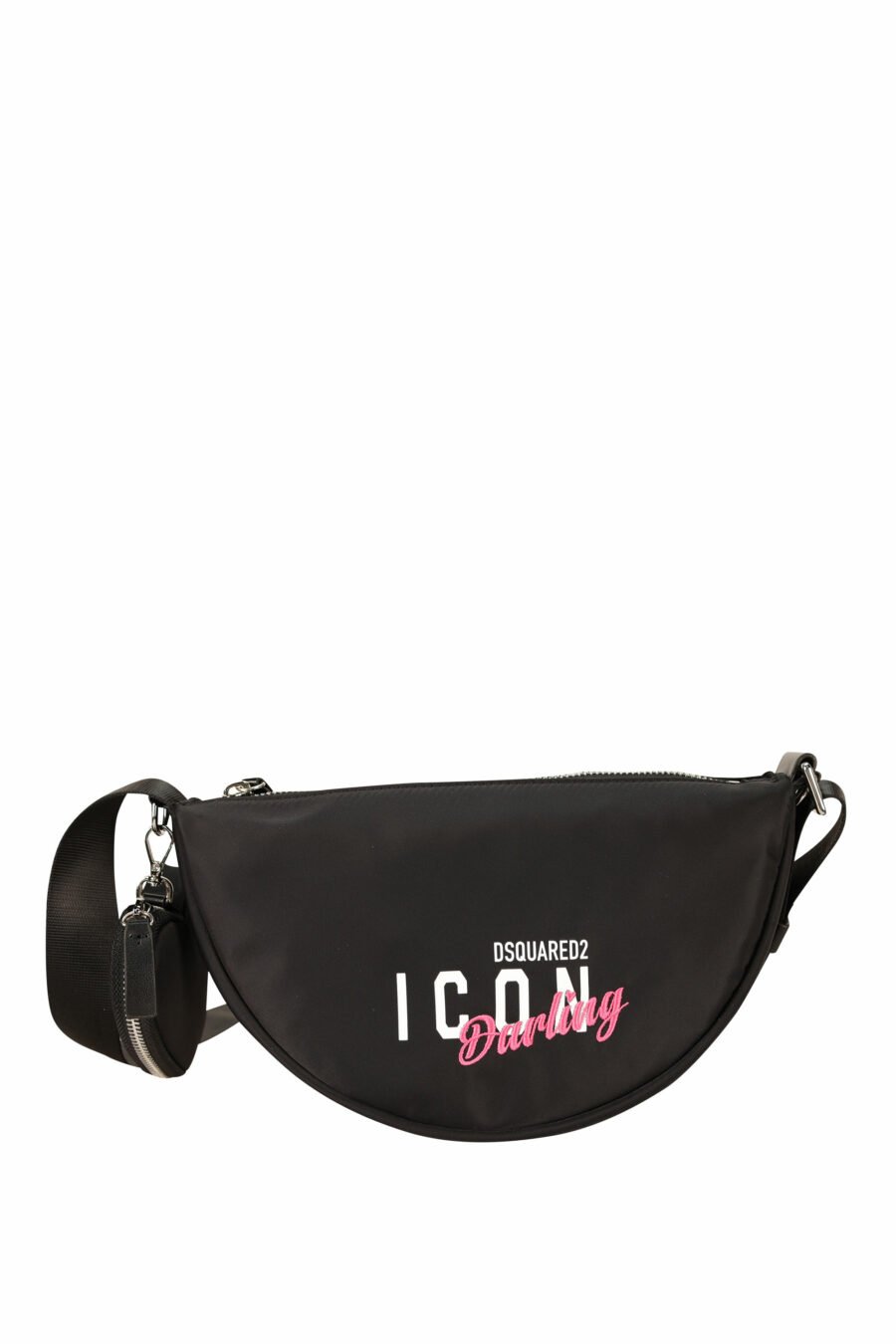 Black shoulder bag with "icon darling" logo - 8055777276310