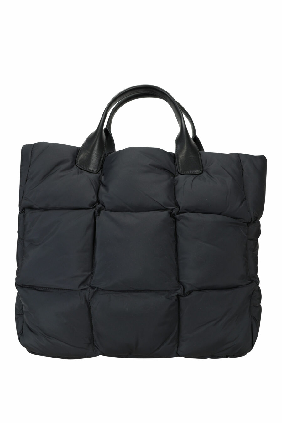 Black shopper bag with metal logo - 8055777276341 4