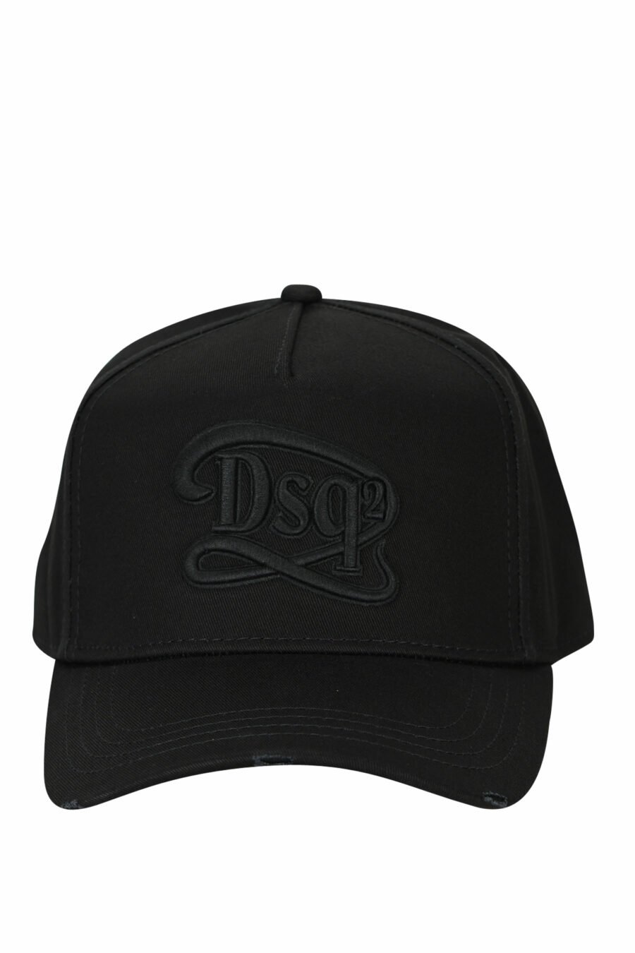 Gorra negra con logo "dsq2" en recuadro monocromático - 8055777286609
