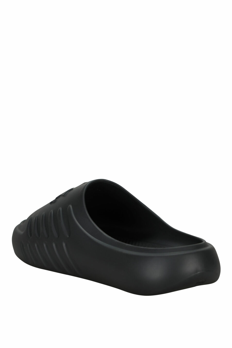 Black rubber flip flops with monochrome logo - 8055777295403 3