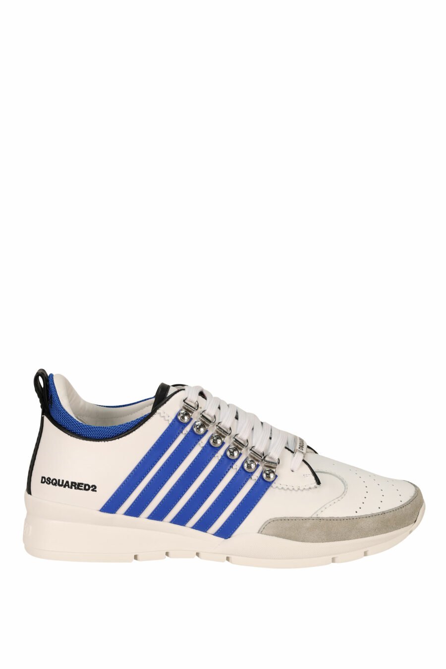 Zapatillas blancas con lineas azules y suela blanca - 8055777301036