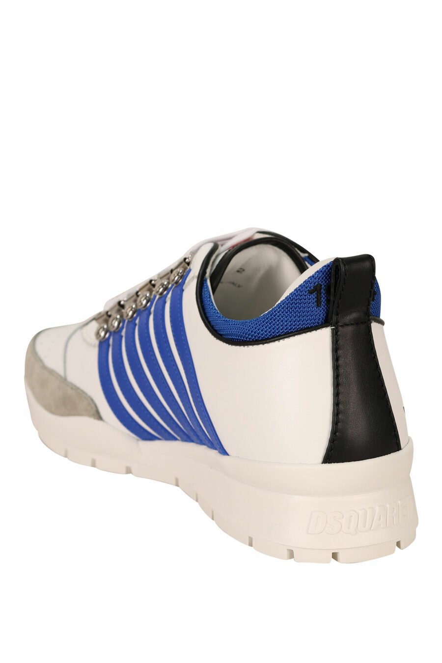 Zapatillas blancas con lineas azules y suela blanca - 8055777301036 3