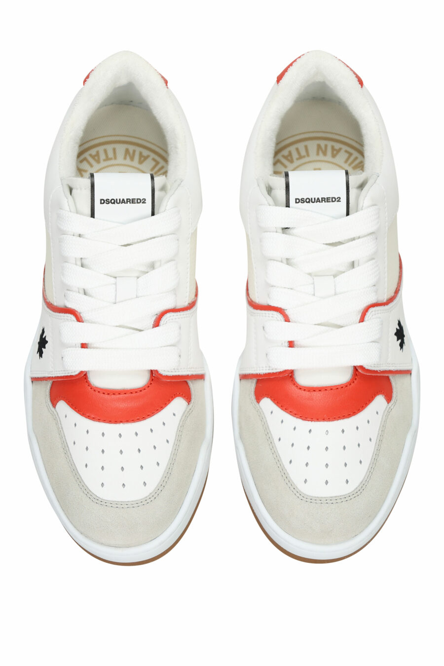Zapatillas blancas "spyker" con rojo y gris - 8055777301814 4