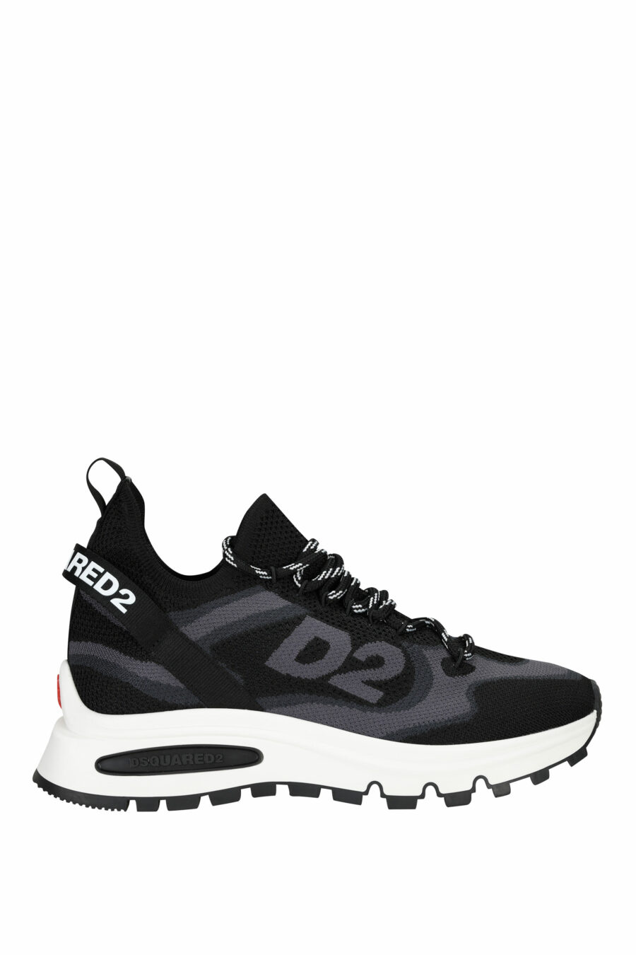 Black "run D2" canvas trainers with white sole - 8055777303023