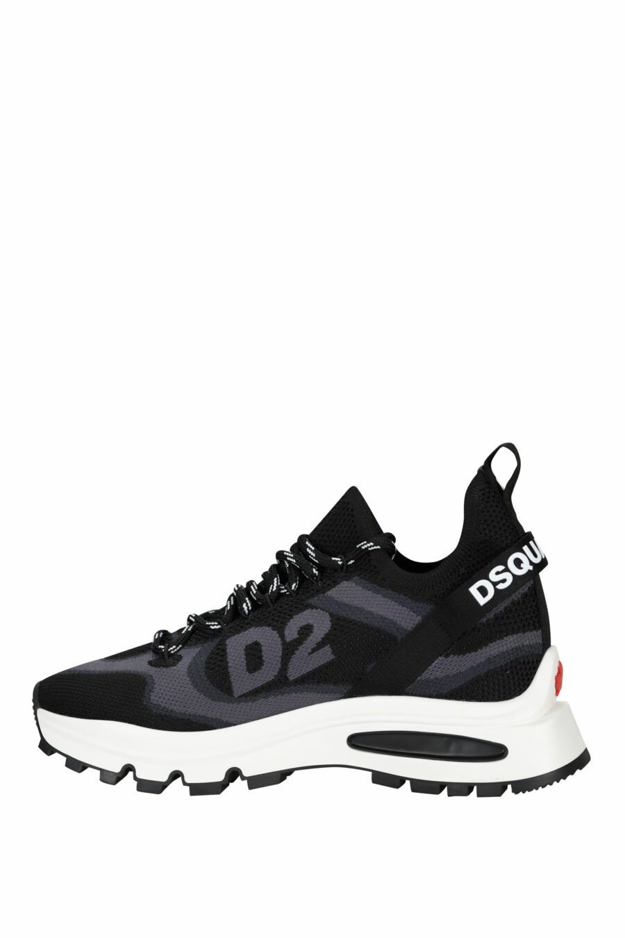 Black "run D2" canvas trainers with white sole - 8055777303023 2