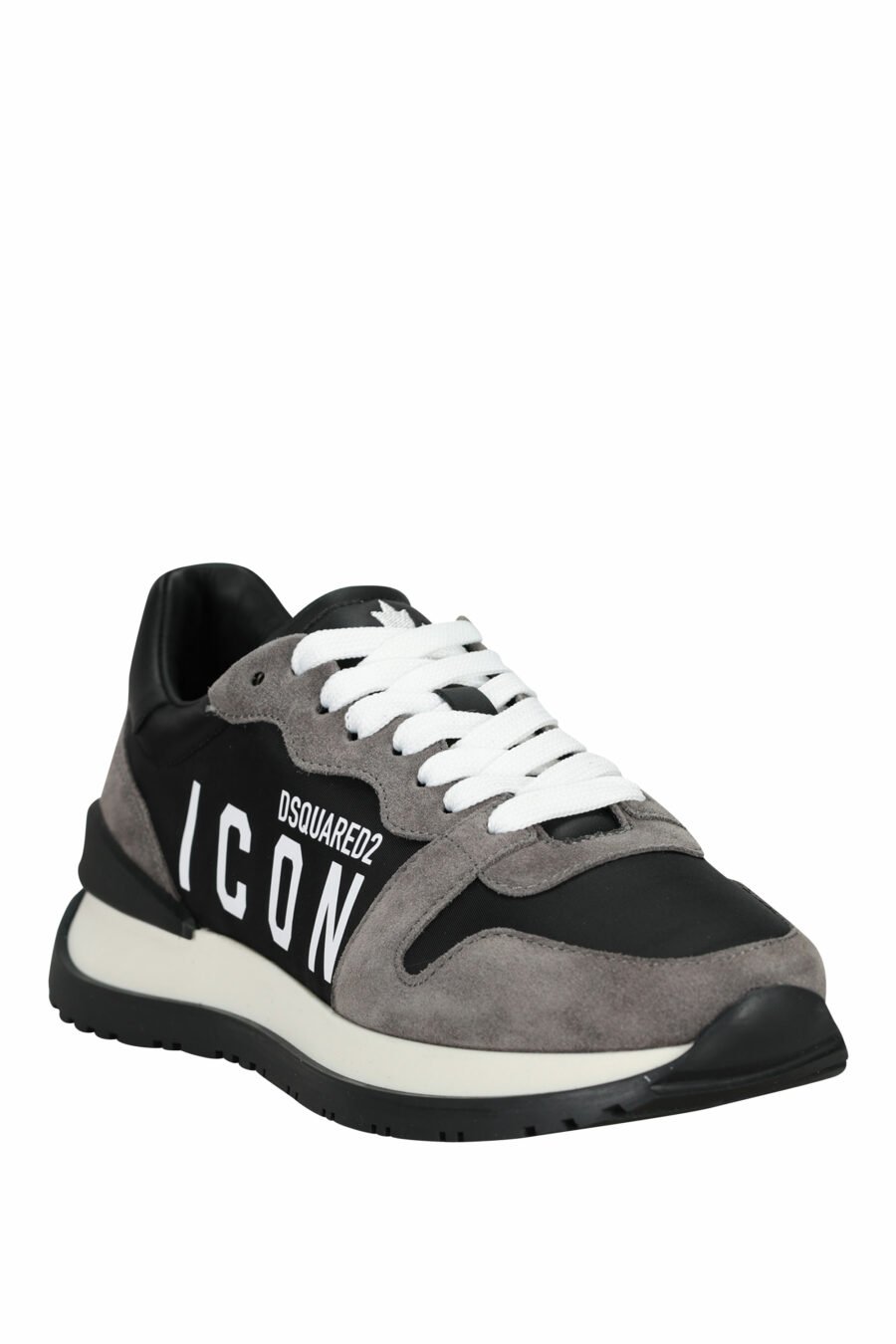 Black trainers with brown mix and mini logo "icon" - 8055777303825 1