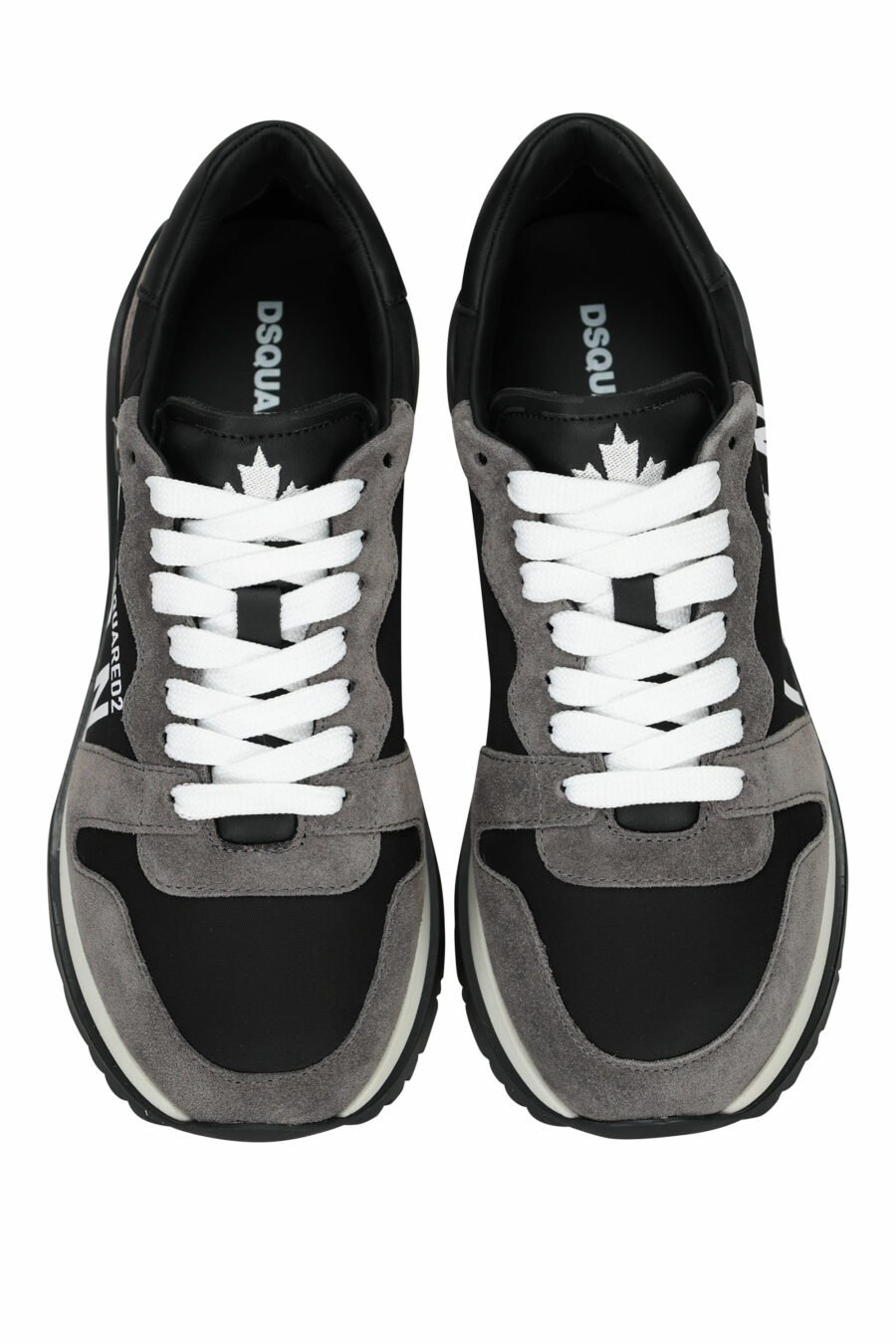 Black trainers with brown mix and mini logo "icon" - 8055777303825 4
