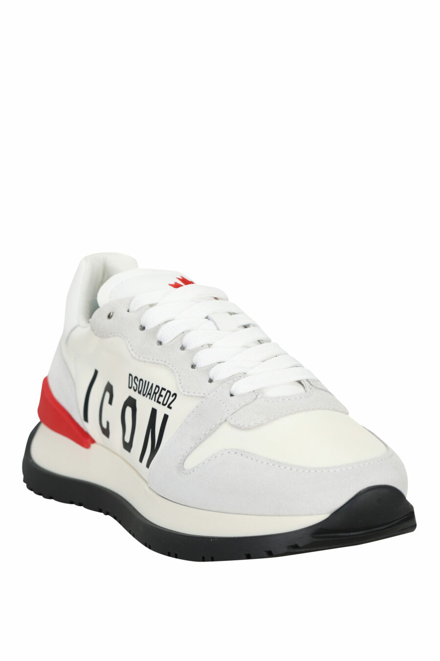 Zapatillas blancas mix con rojo y minilogo "icon" - 8055777303870 1