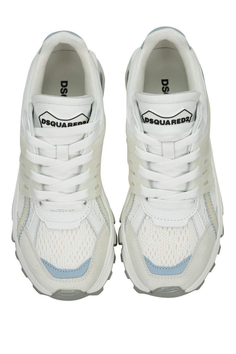 Zapatillas blancas con beige y suela de cámara de aire - 8055777321737 4