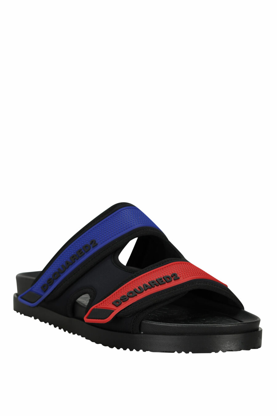 Sandalias negras con rojo y azul de velcro - 805777314715 1
