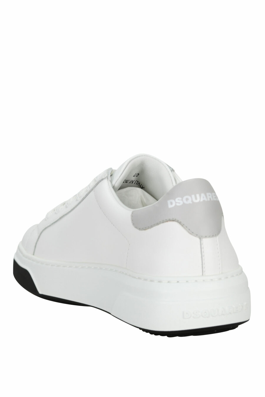 Sapatilhas brancas com mini-logotipo preto e sola bicolor - 805777319321 3