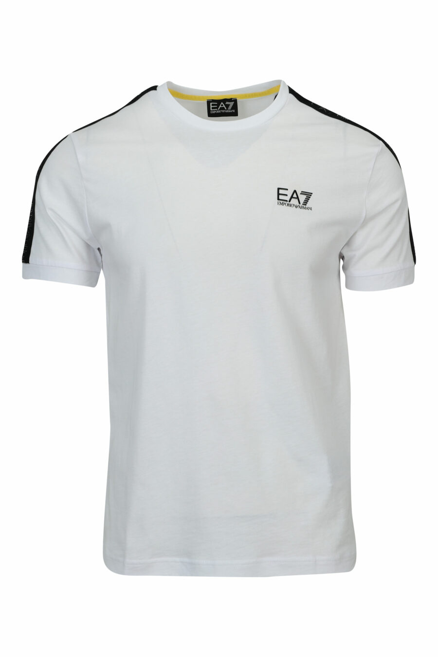 Camiseta blanca con minilogo en cinta "lux identity" negro - 8057970711308
