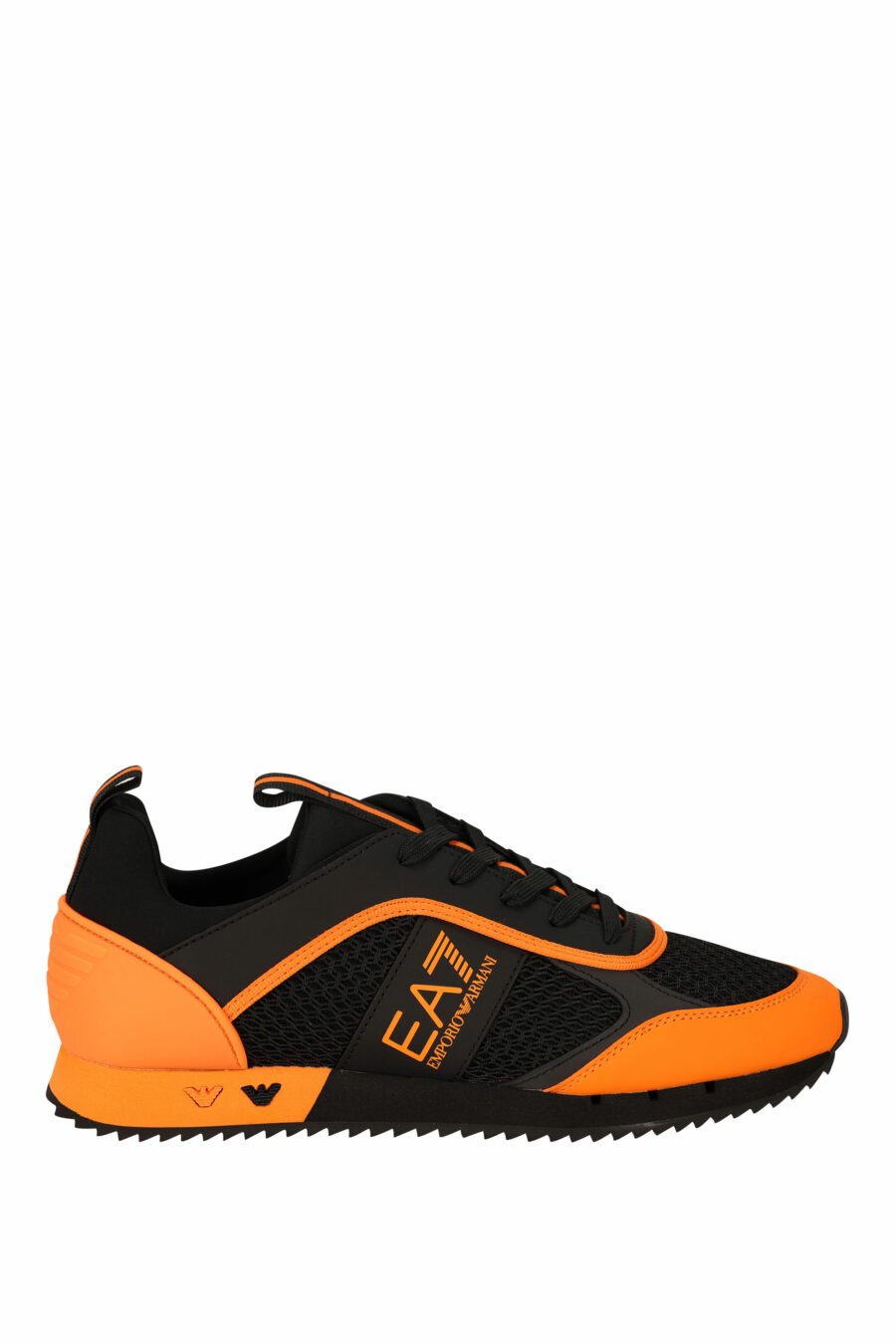 Zapatillas negras con logo "lux identity" naranja - 8057970798118