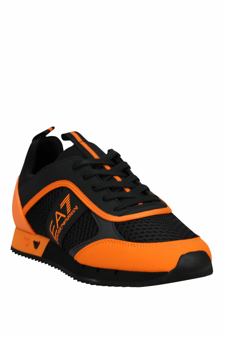 Black trainers with logo "lux identity" orange - 8057970798149 1