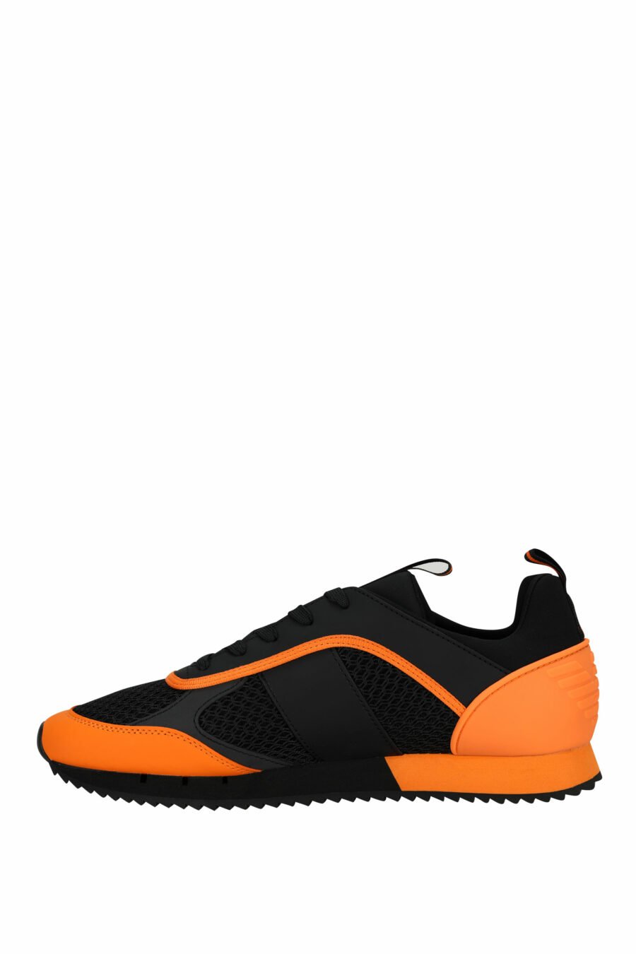 Schwarze Turnschuhe mit orangefarbenem "lux identity"-Logo - 8057970798149 2