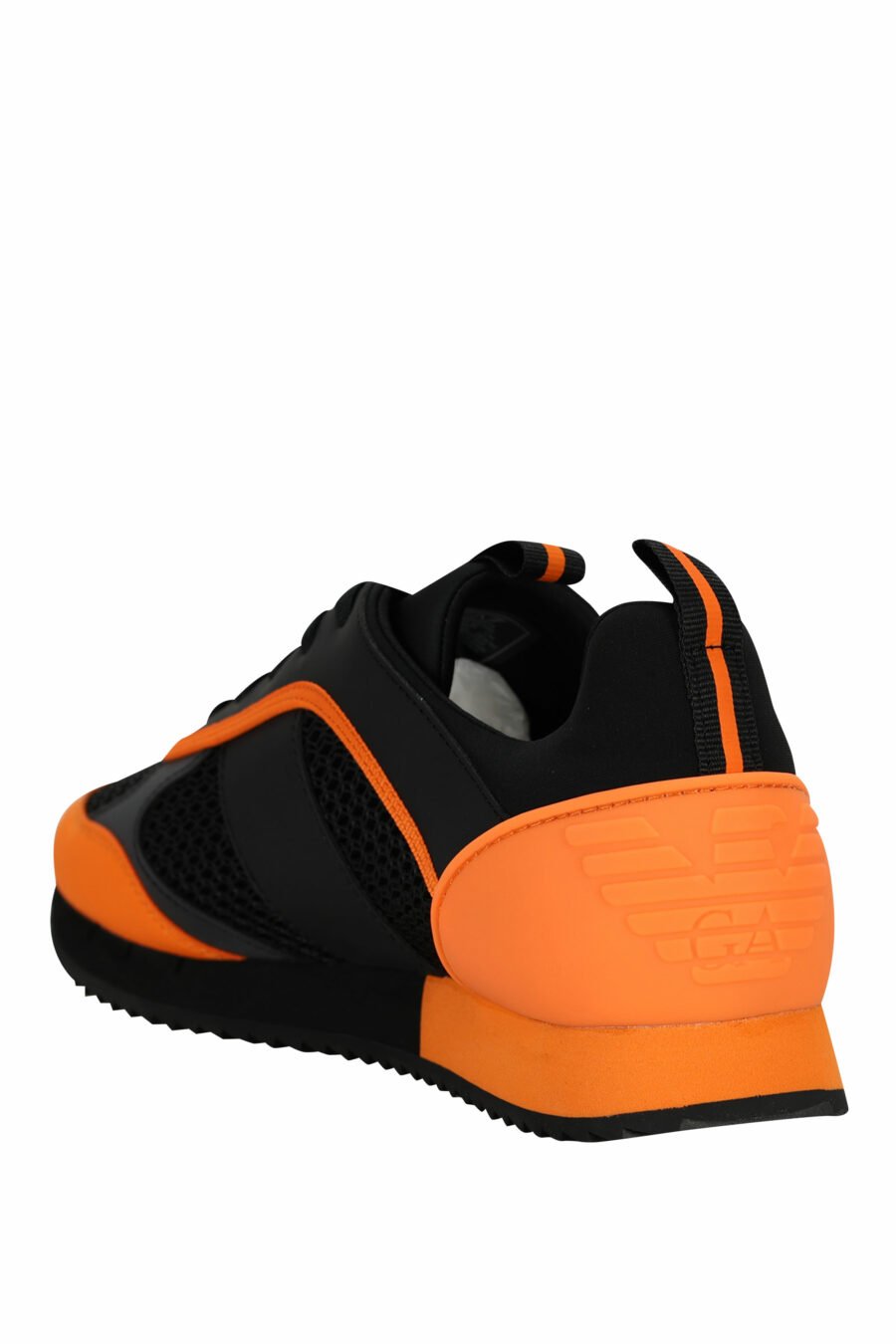 Black trainers with orange "lux identity" logo - 8057970798149 3