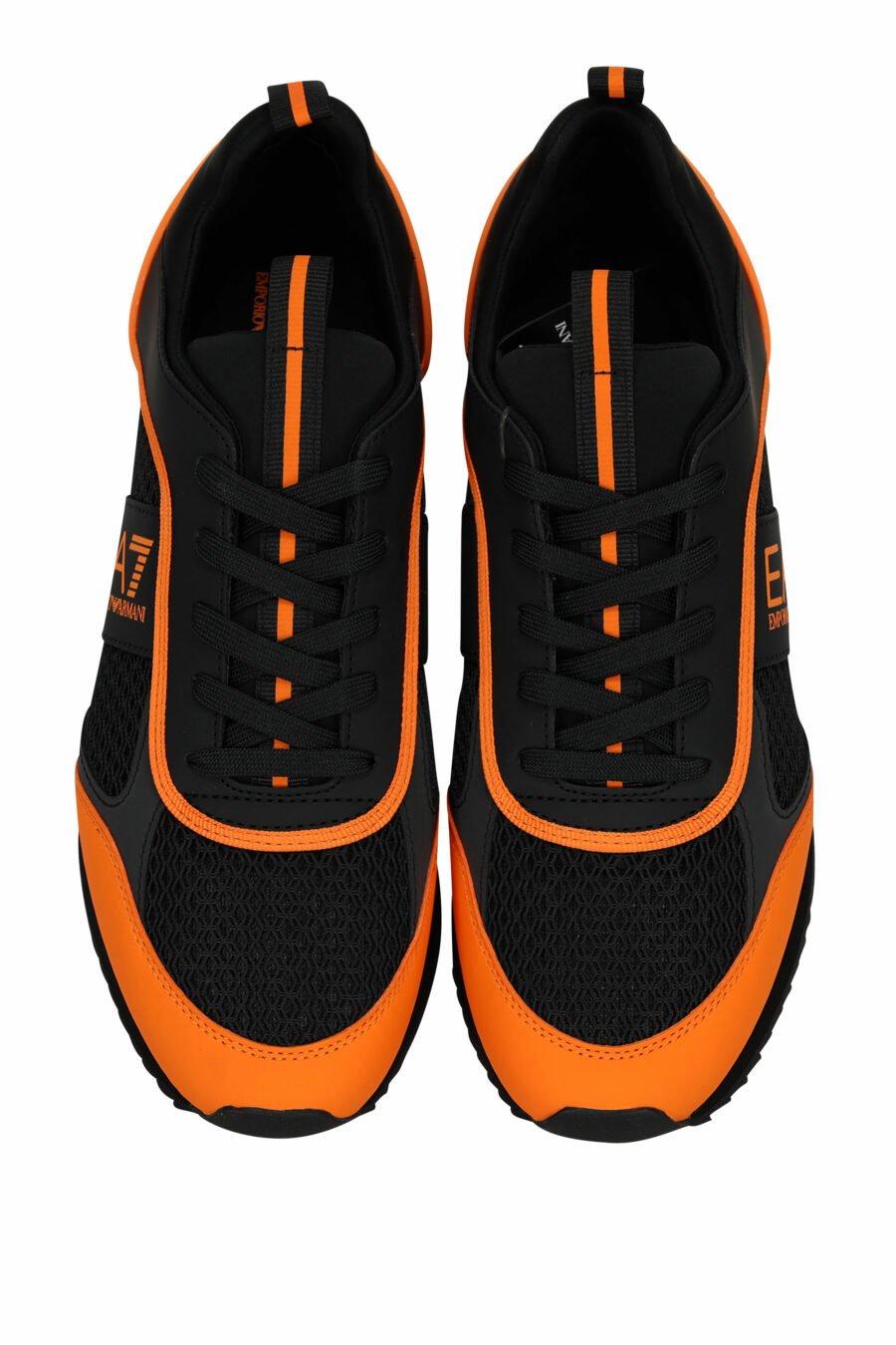 Schwarze Turnschuhe mit orangefarbenem "lux identity"-Logo - 8057970798149 4
