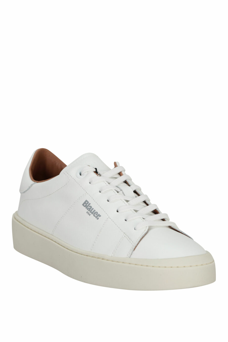 Zapatillas blancas de cuero con suela blanca "staten" - 8058156550322 1