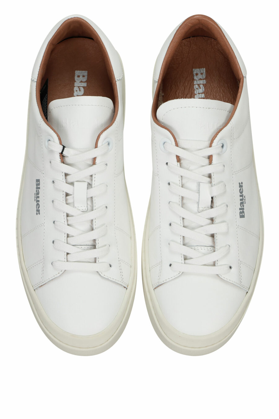 Zapatillas blancas de cuero con suela blanca "staten" - 8058156550322 4