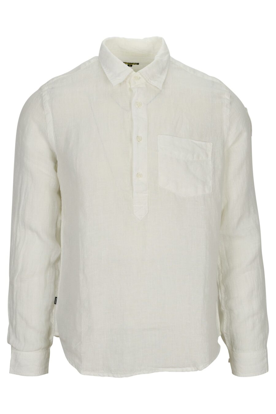 Camisa blanca con minilogo escudo - 8058610776718