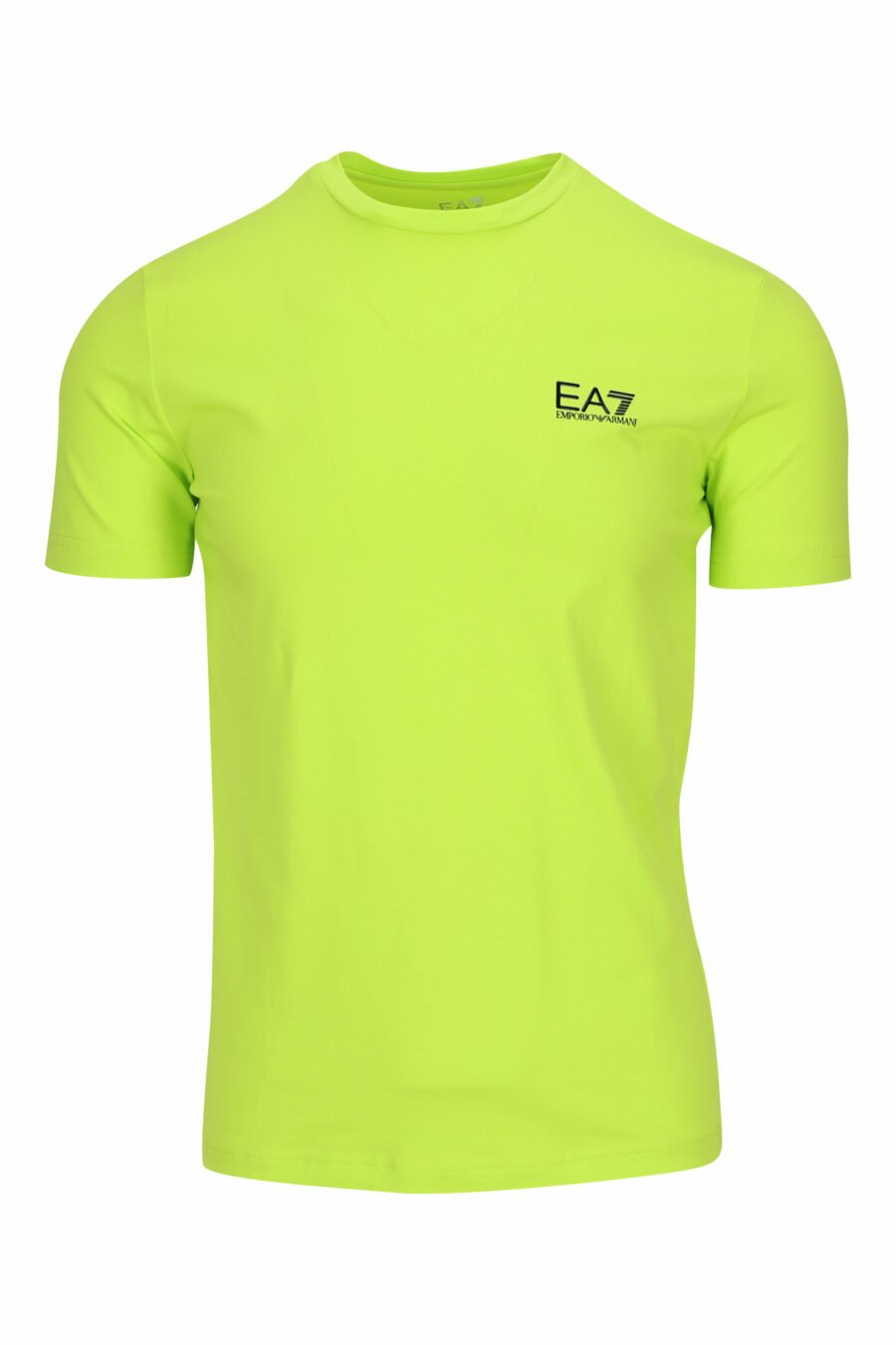 Limonengrünes T-Shirt mit gummiertem "lux identity" Minilogo - 8058947458301