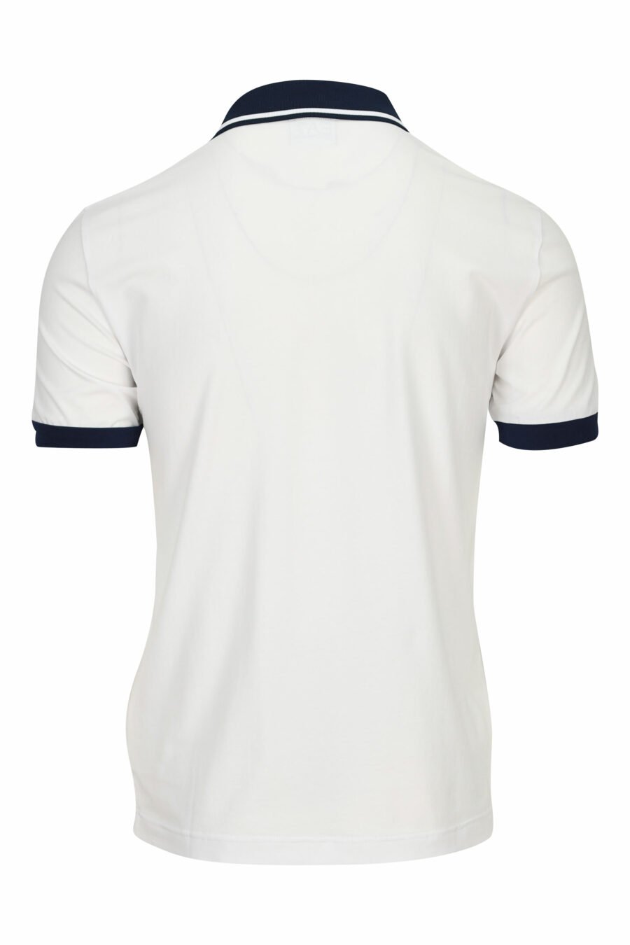 White polo shirt with mini logo "lux identity" on shoulder band - 8058947458868