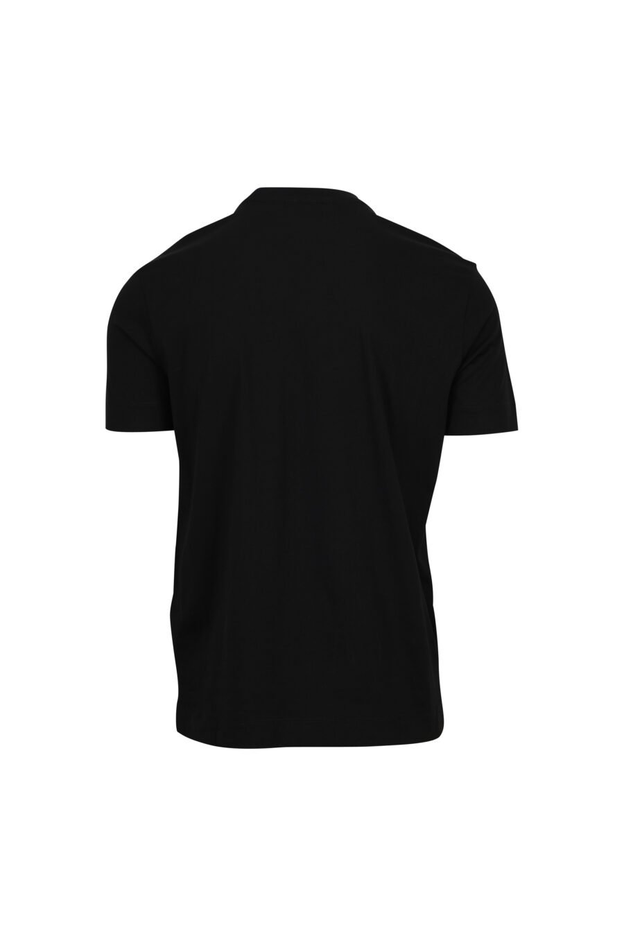 Camiseta negra con minilogo "emporio" centrado - 8058947990740 1