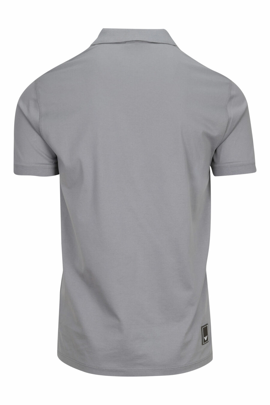 Graues Poloshirt mit monochromem Adler-Mini-Logo - 8058997613835