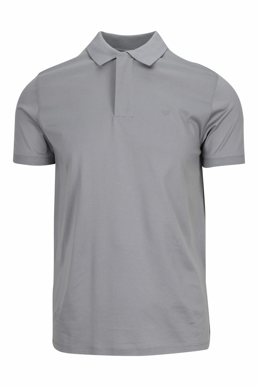 Grey polo shirt with monochrome eagle mini logo - 8058997613835 1