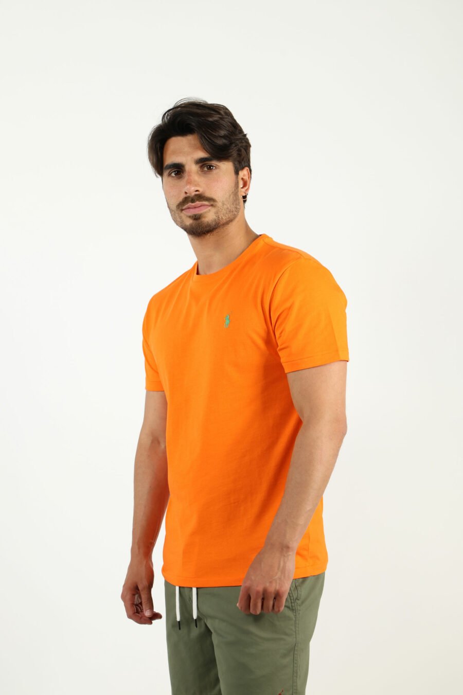 Camiseta naranja y verde con minilogo "polo" - number14001