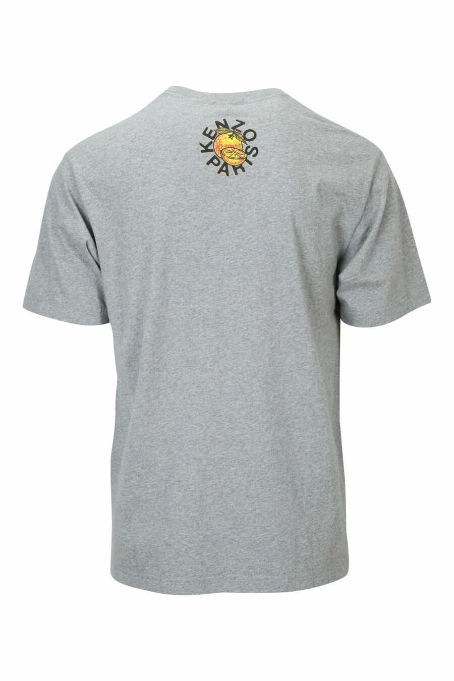 Camiseta gris con maxilogo "kenzo orange" - 3612230629523 1
