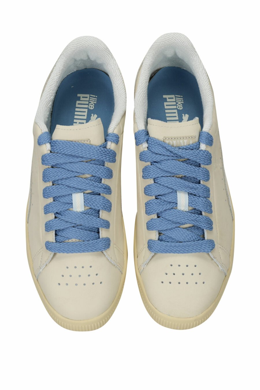 Zapatillas beige con azul "clyde" - 4099686340858 4
