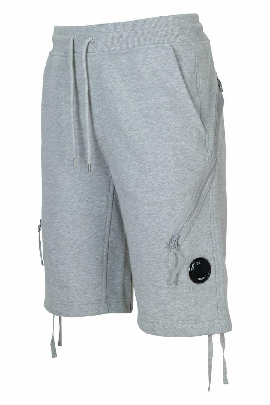 Pantalón de chándal midi gris con minilogo lente - 7620943733082 1