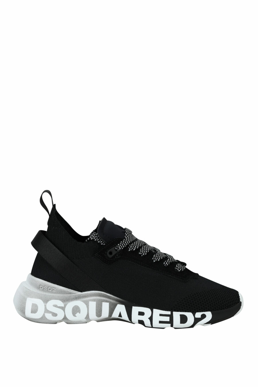 Zapatillas negras "fly" con logo negro en suela blanca - 8055777324769