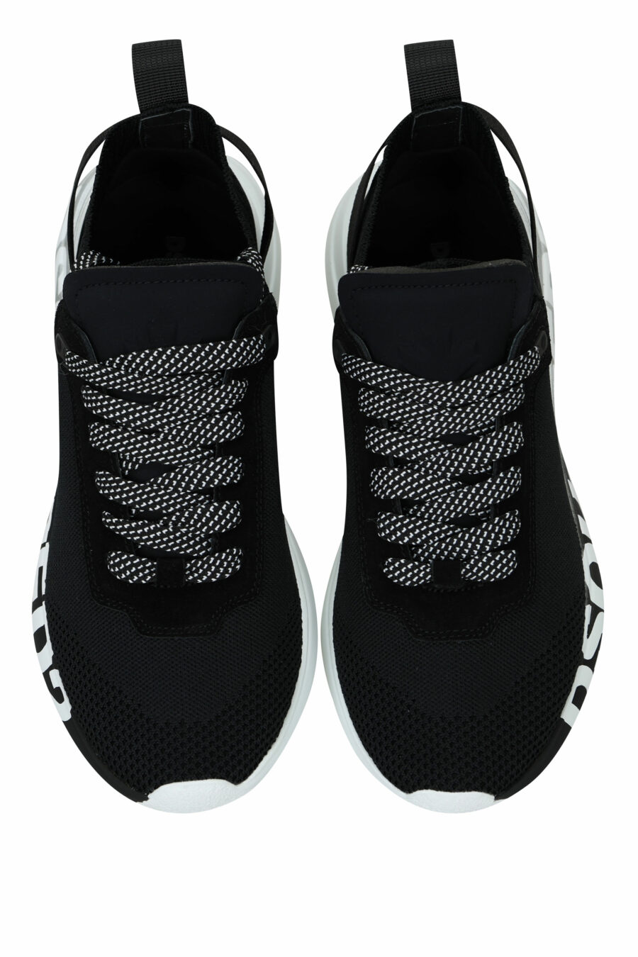 Zapatillas negras "fly" con logo negro en suela blanca - 8055777324769 4
