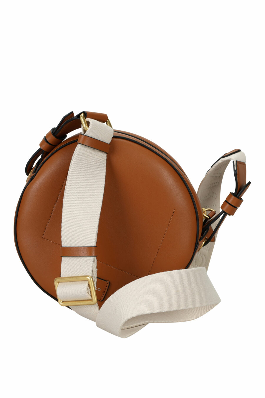 Tote bag mini marrón circular con maxilogo perforado - 8720744234746 2