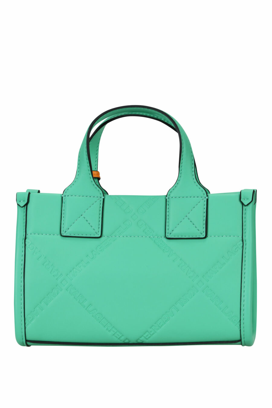 Tote bag mini verde con logo en charms - 8720744672456 2