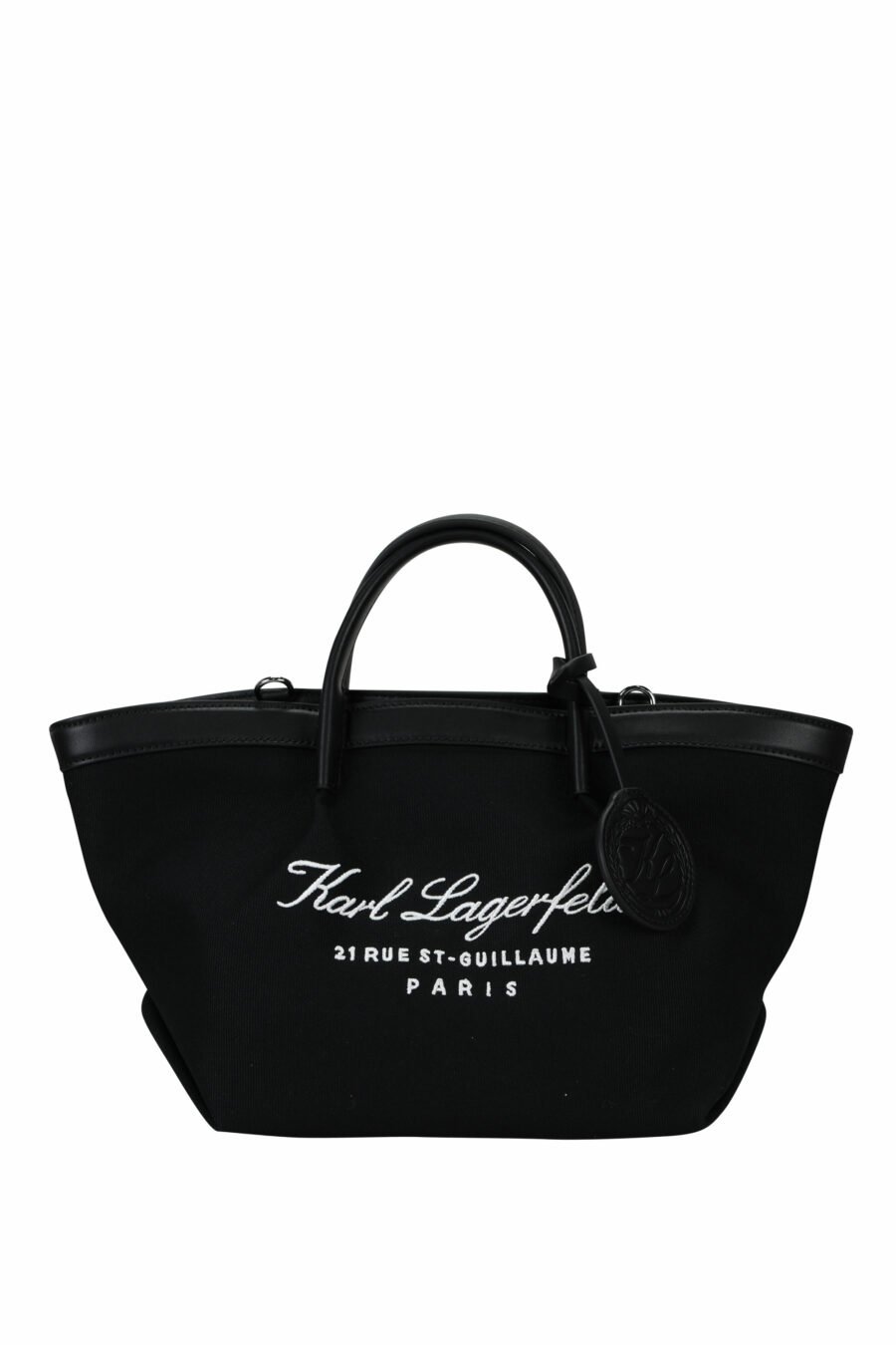Bolso bandolera negro con logo firma bordado - 8720744816560