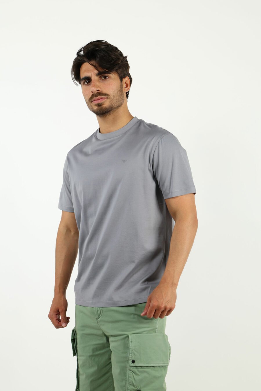 Camiseta gris con minilogo águila - number13513